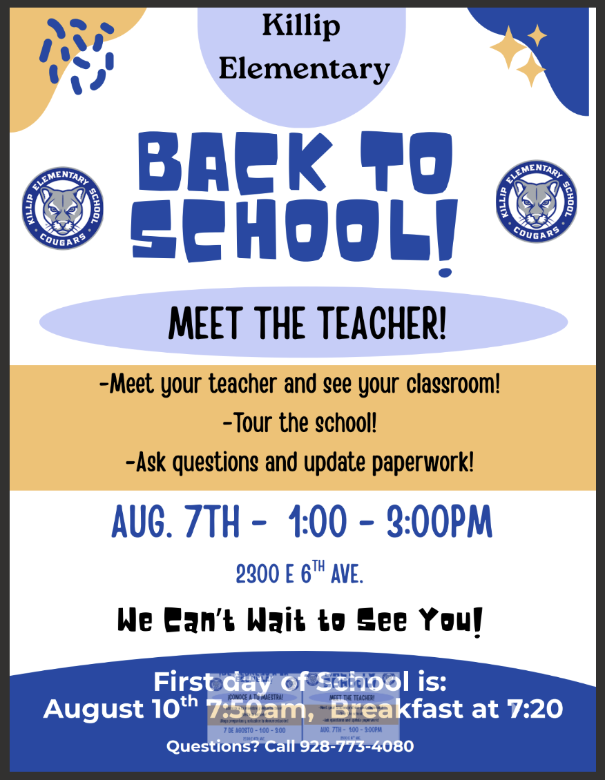 Meet the Teacher, August 7th