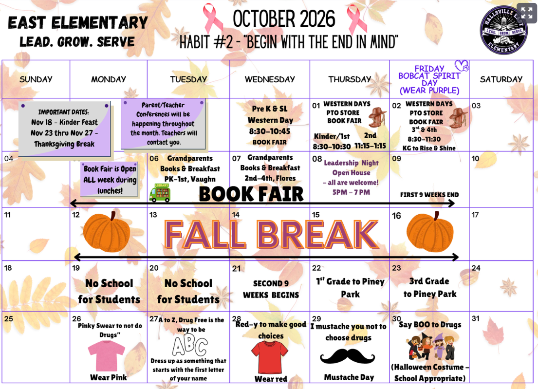 Don't Miss A Thing In October!