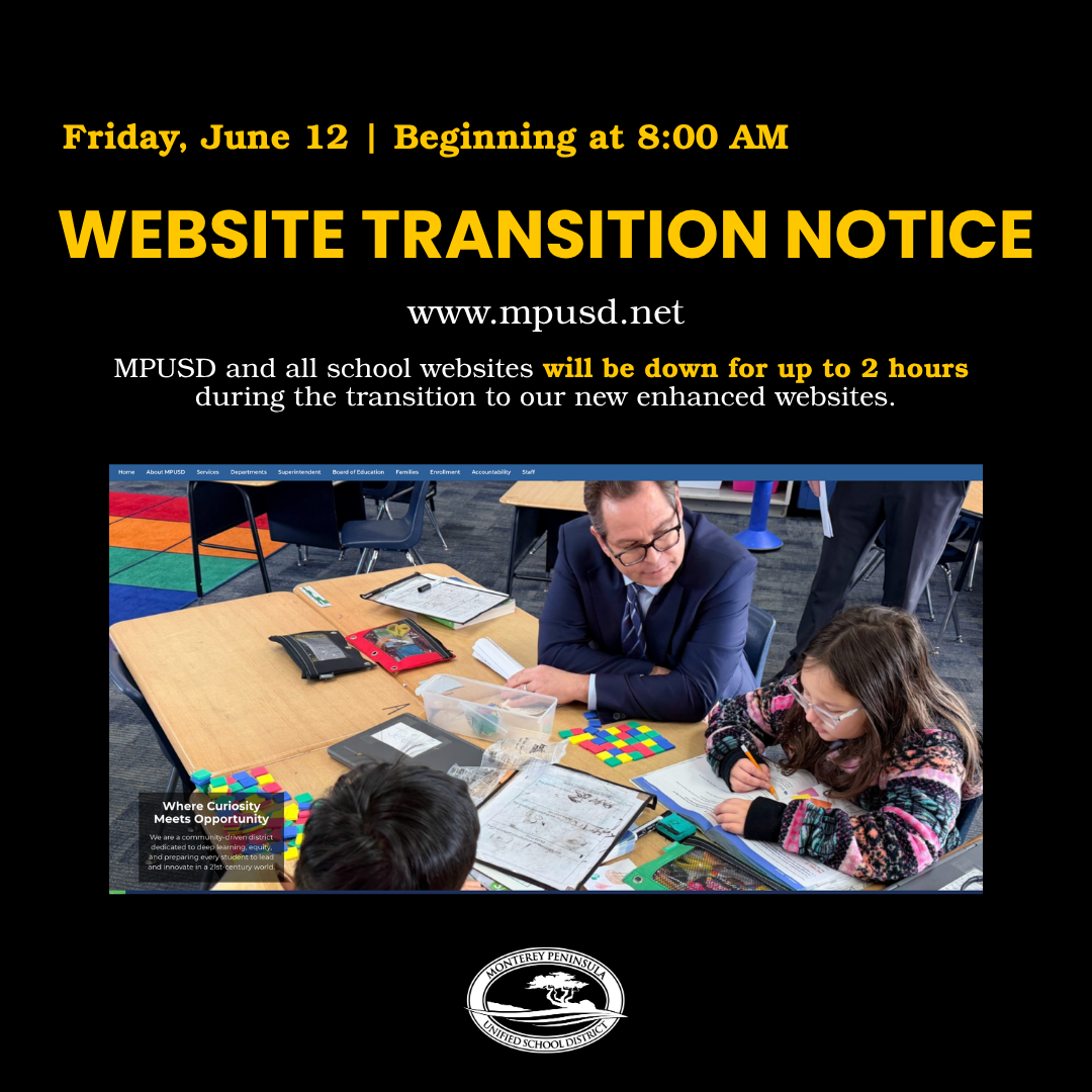 REMINDER: Website Transition Notice & Websites Temporarily Down | Friday, June 12