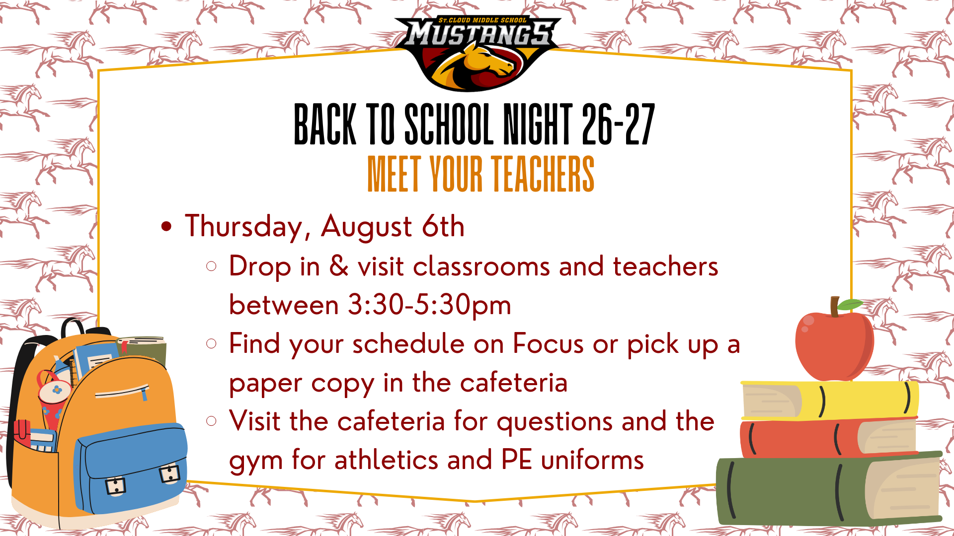 26-27 Back To School Night Information