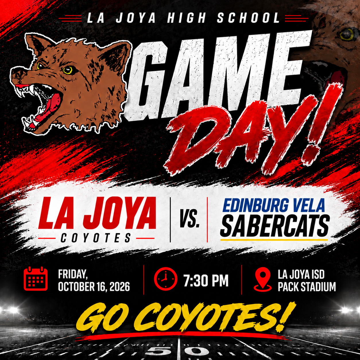 🏈🔥 IT'S GAME DAY, COYOTE NATION! 🐺❤️🖤