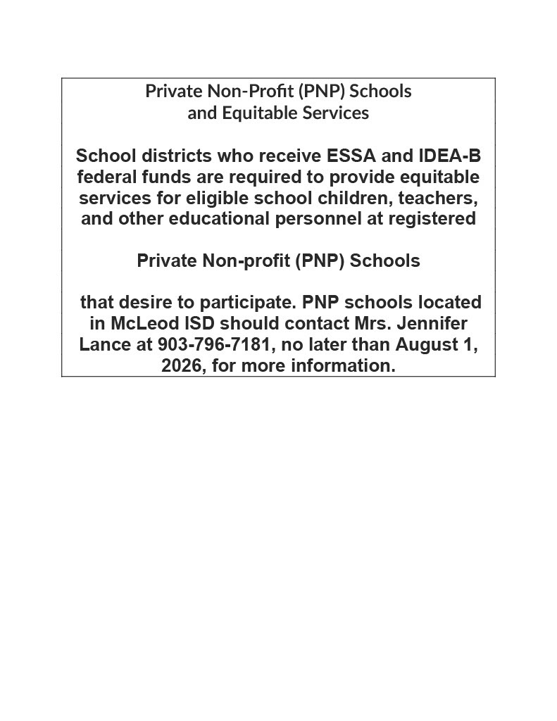 Private Non-Profit (PNP) School and Equitable Services