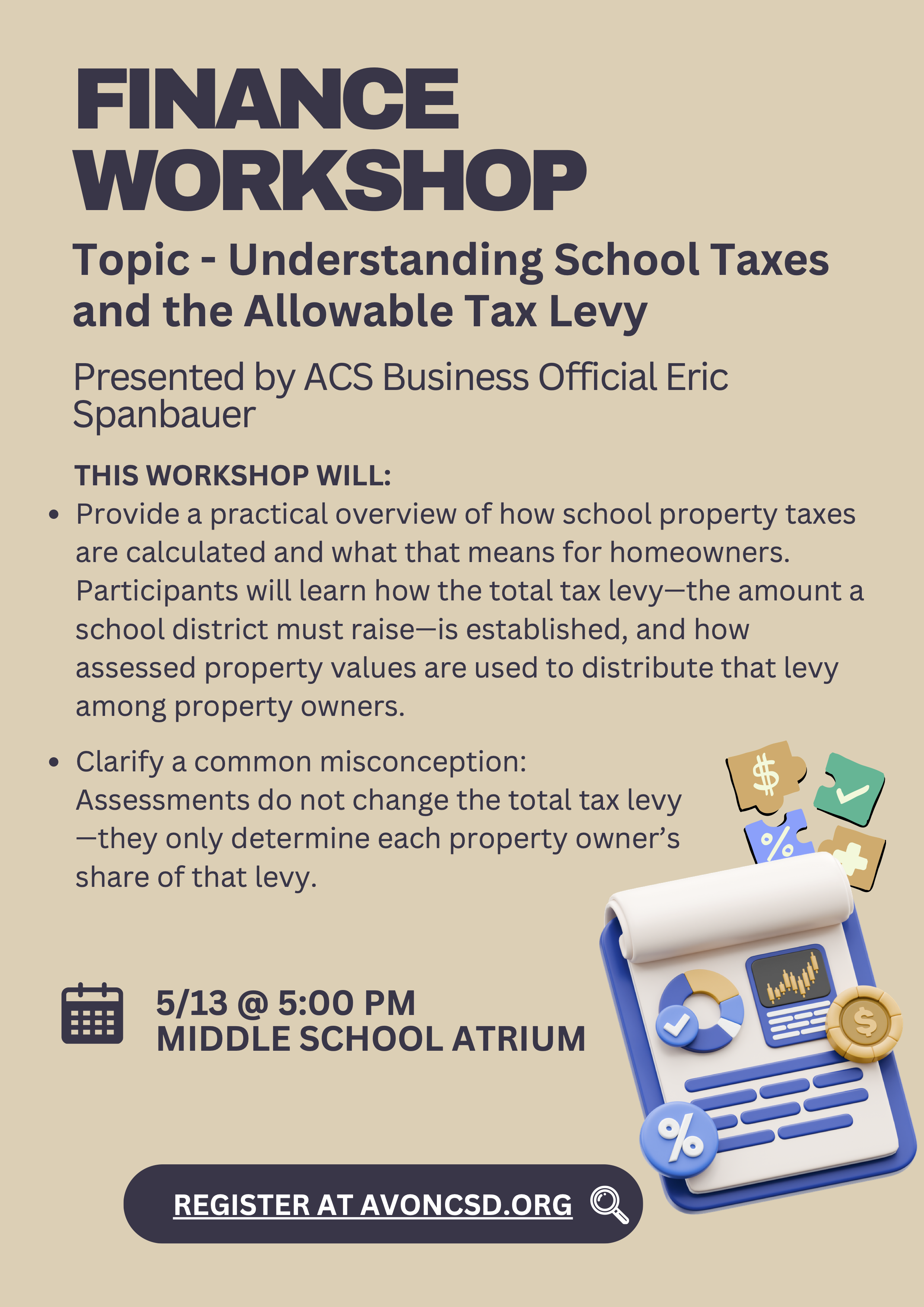Registration now open for upcoming finance workshop 