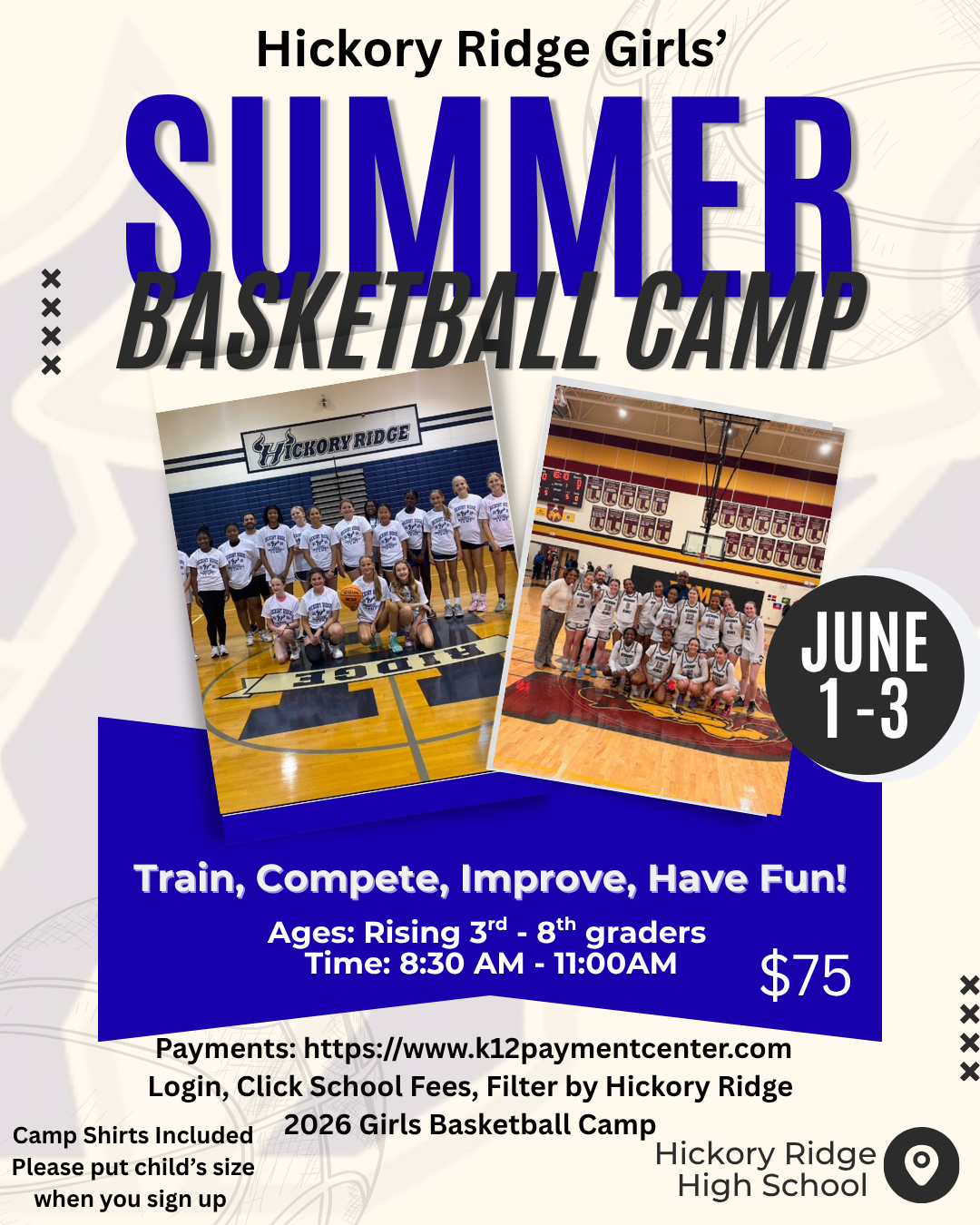 Hickory Ridge High School Girls' Summer Basketball Camp