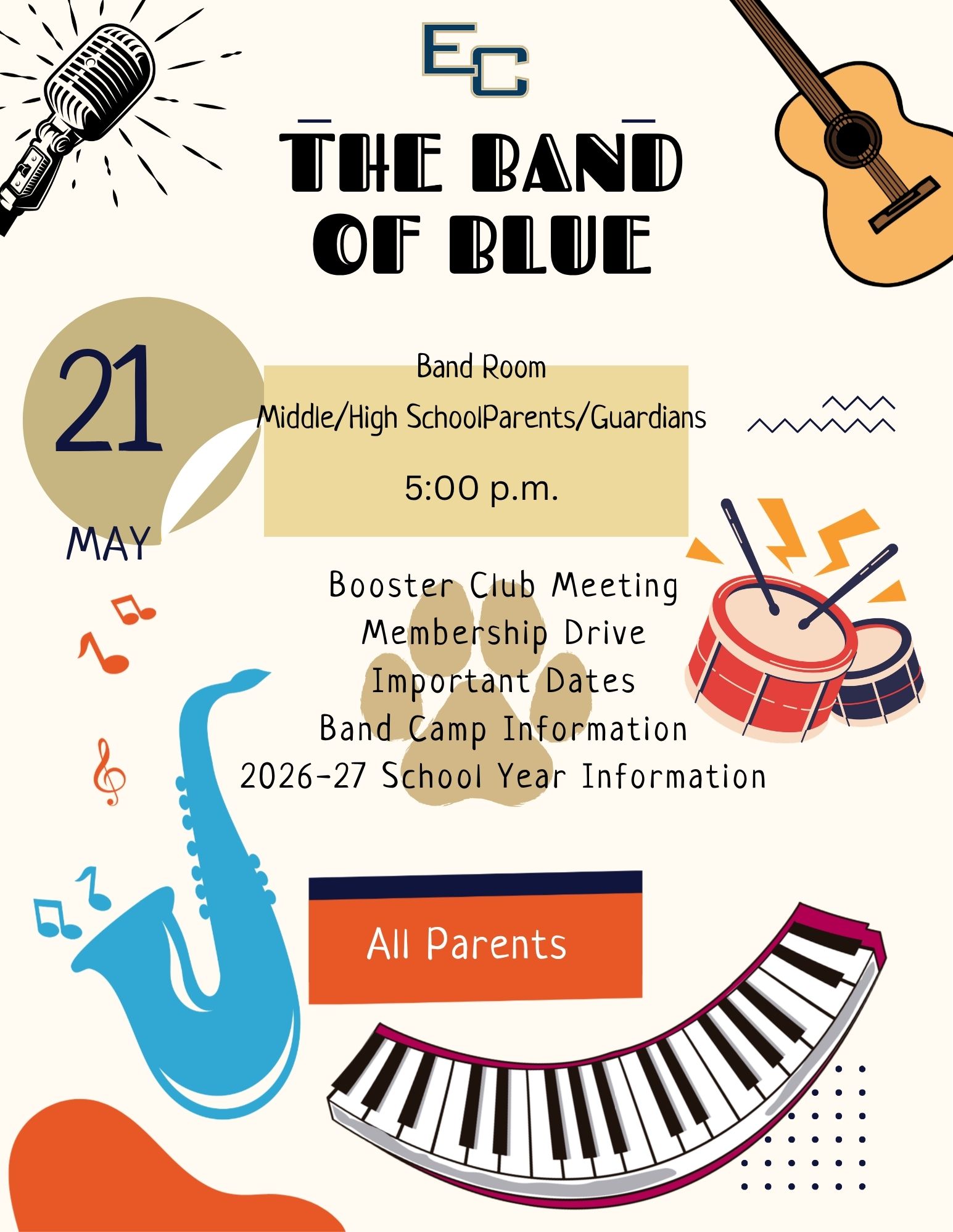 Band of Blue Booster Meeting