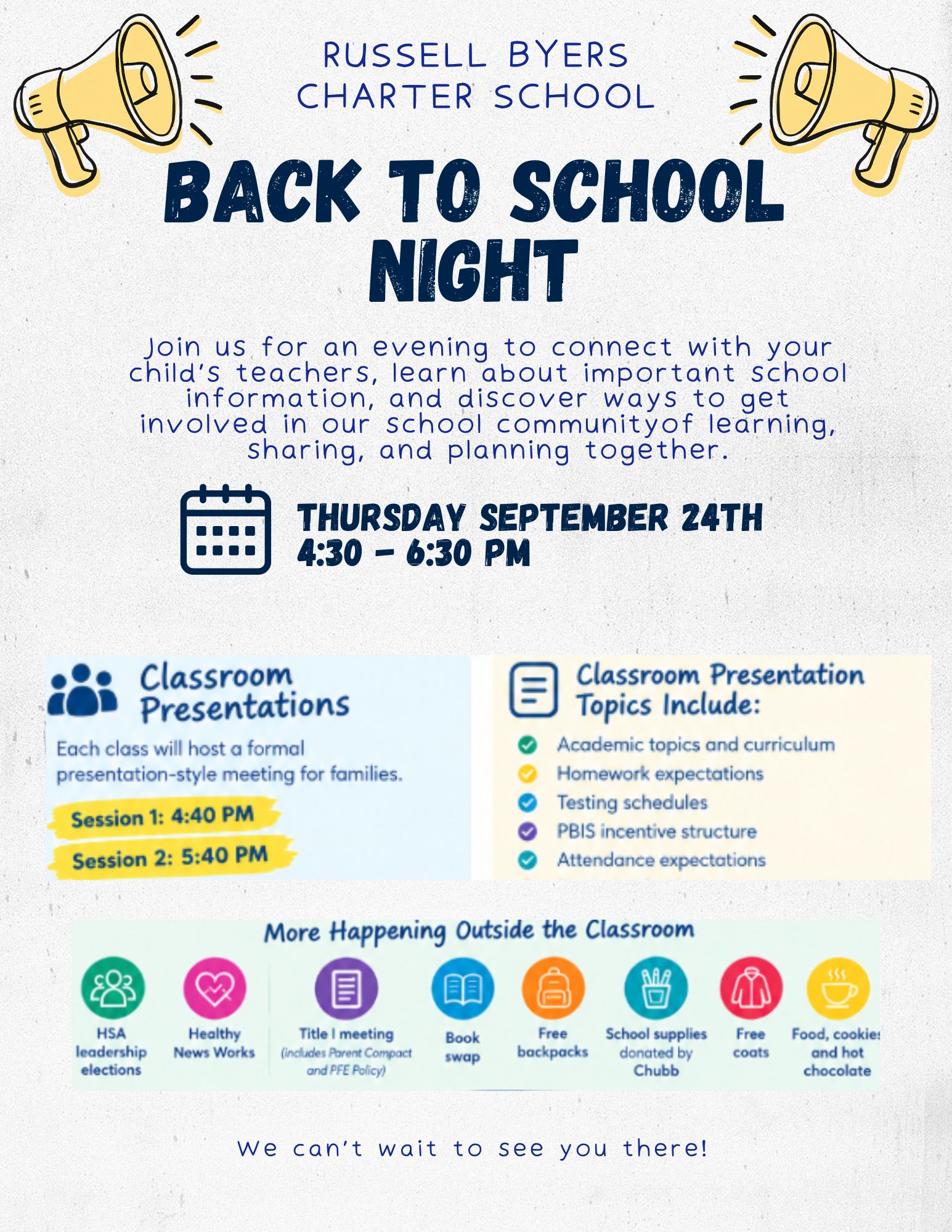 Back to School Night is NEXT WEEK!