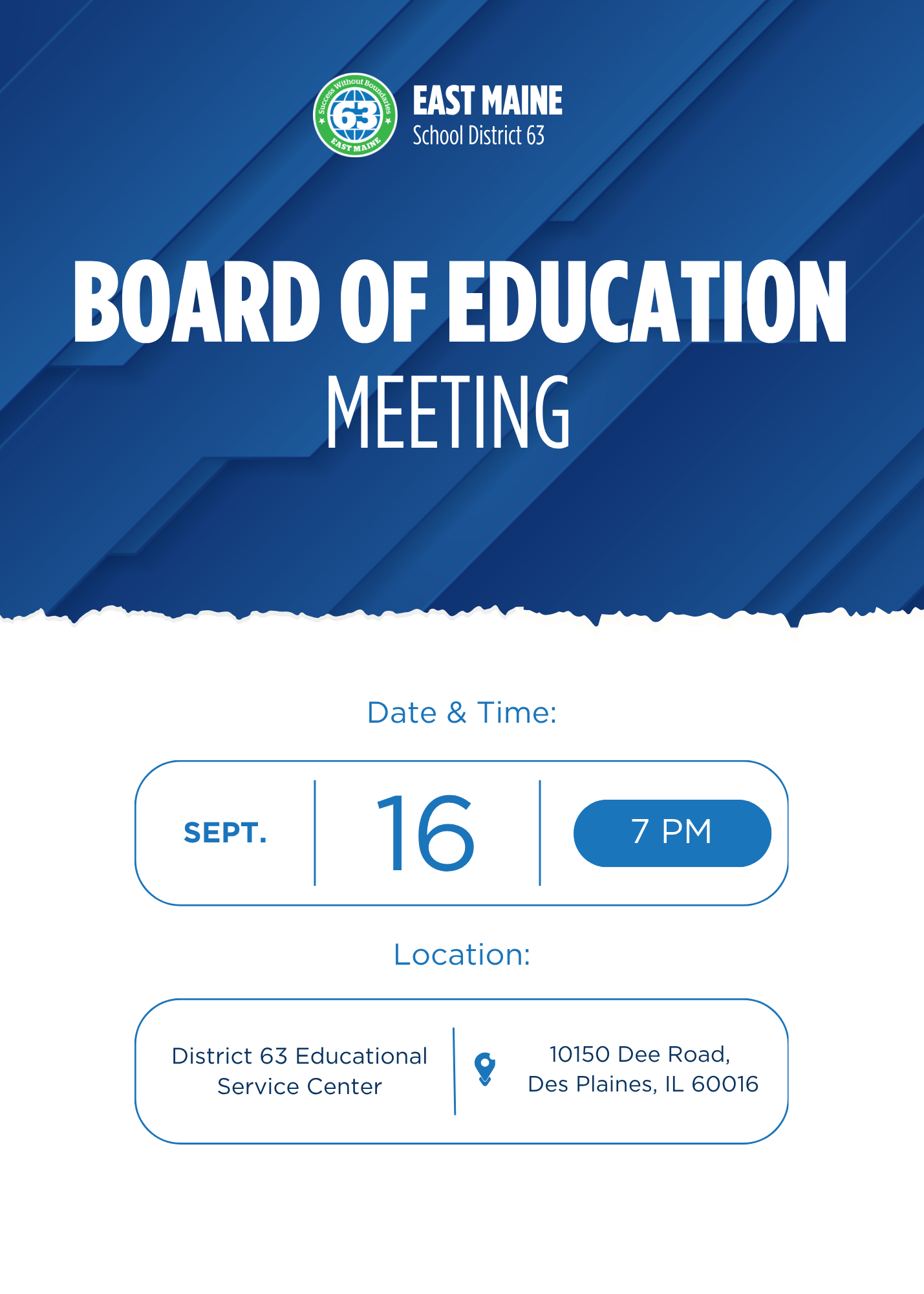 Board of Education Meeting - September 16