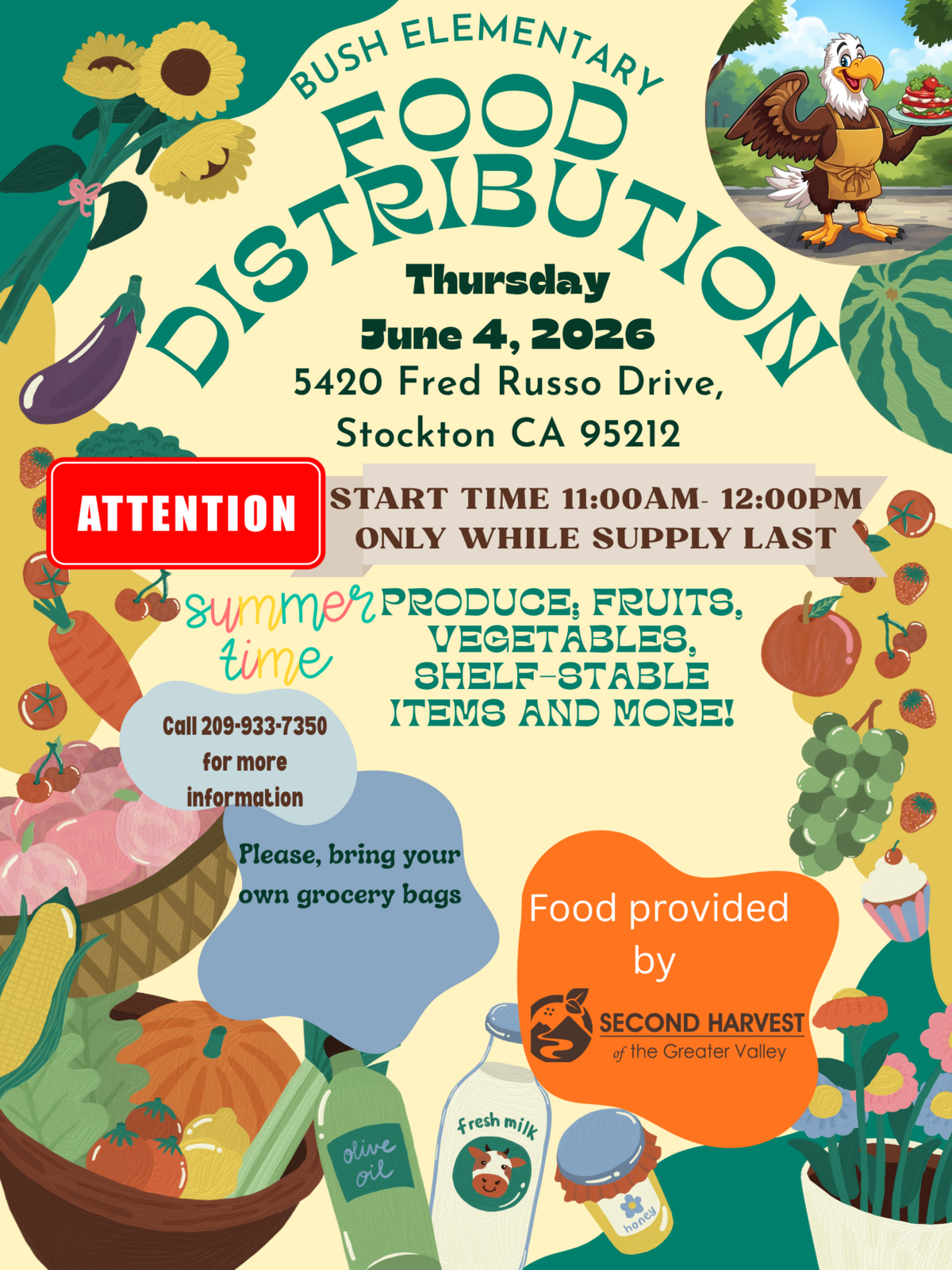 Bush Food Distribution- Thursday June 4th, 11:00-12:00pm