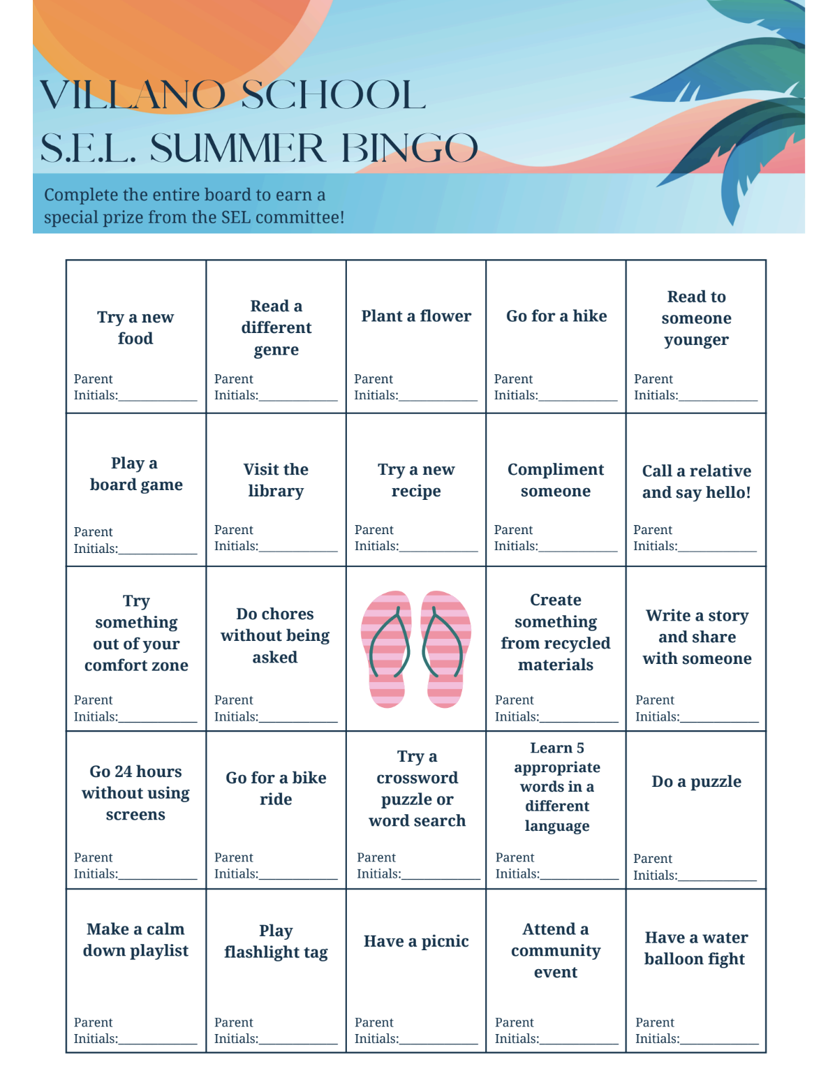 SEL Bingo