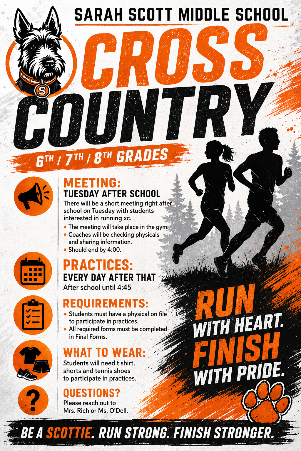 Cross Country Meeting Tuesday after School