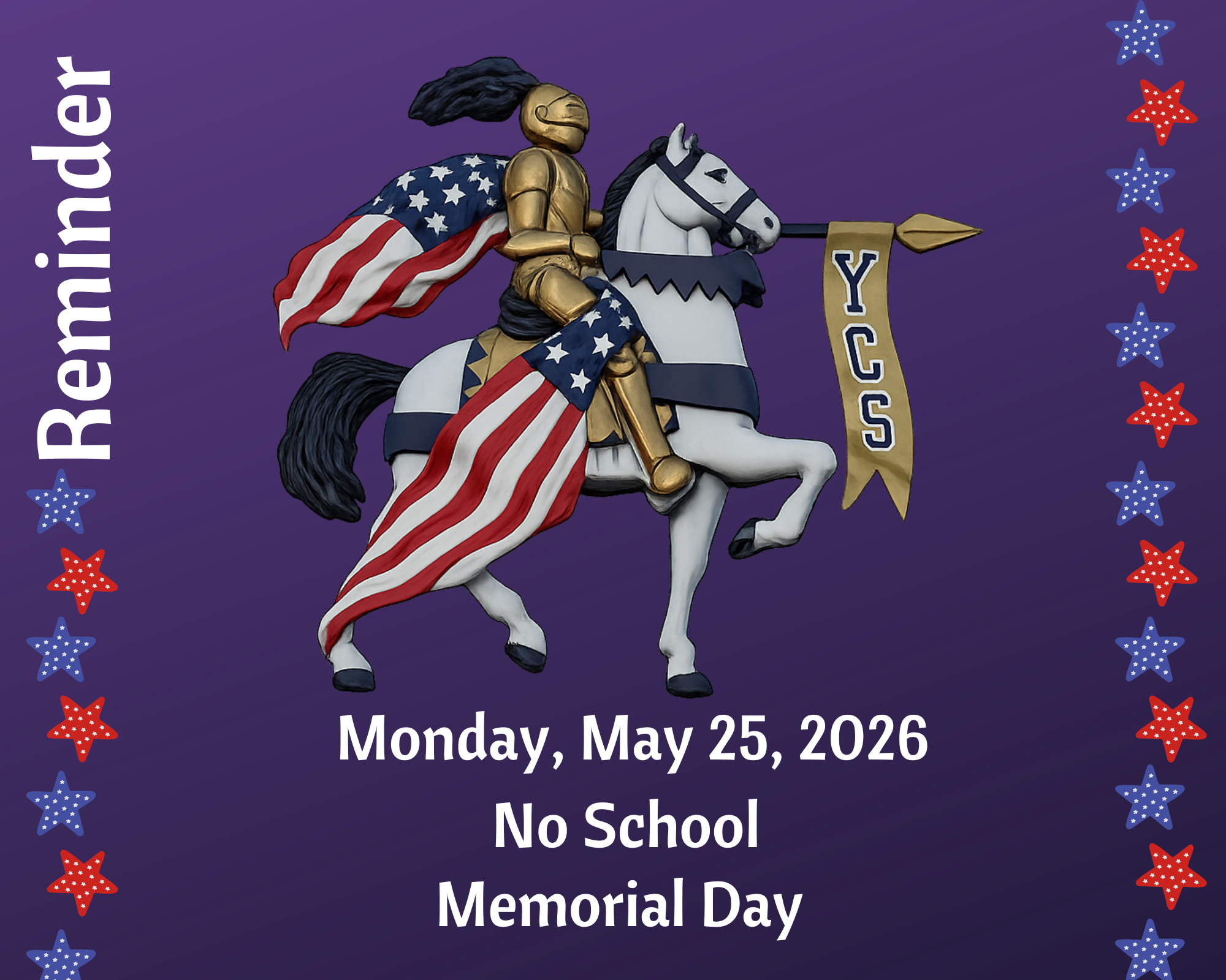 Reminders: Emergency Drills and Memorial Day, No School