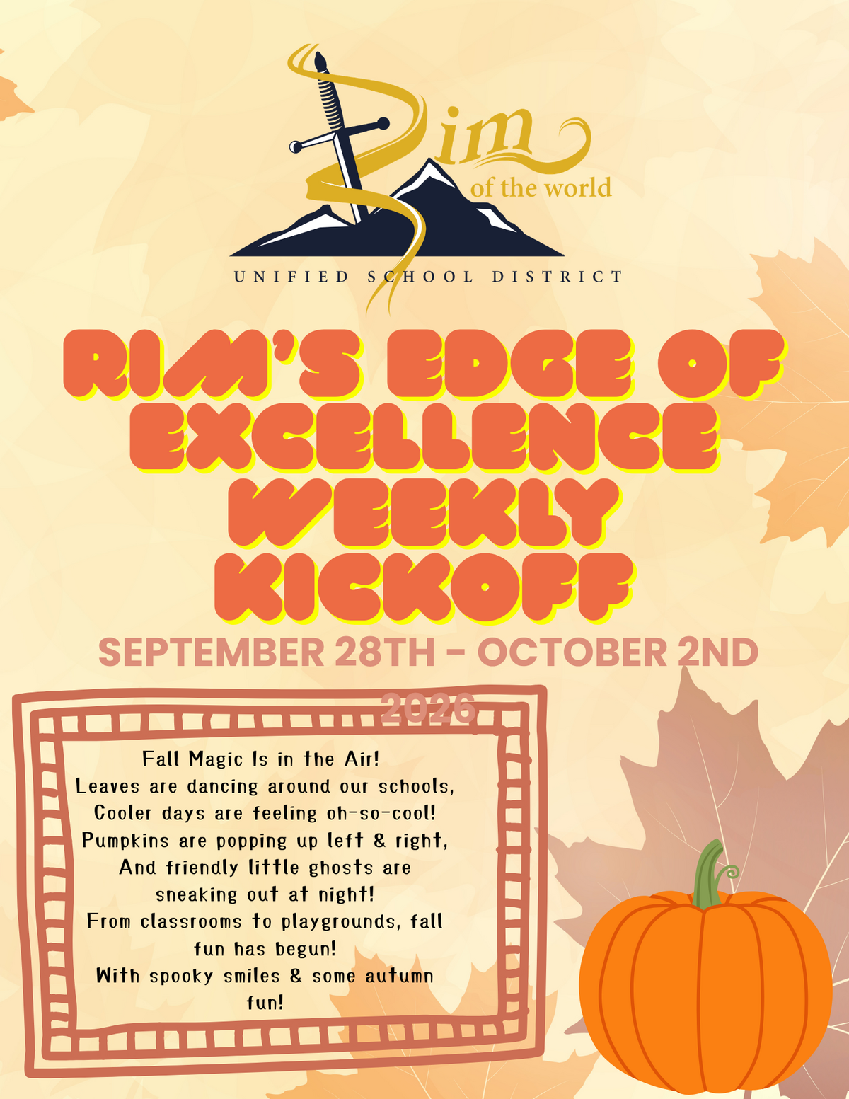 September 28th, 2026: RIM's Edge of Excellence Weekly Kickoff