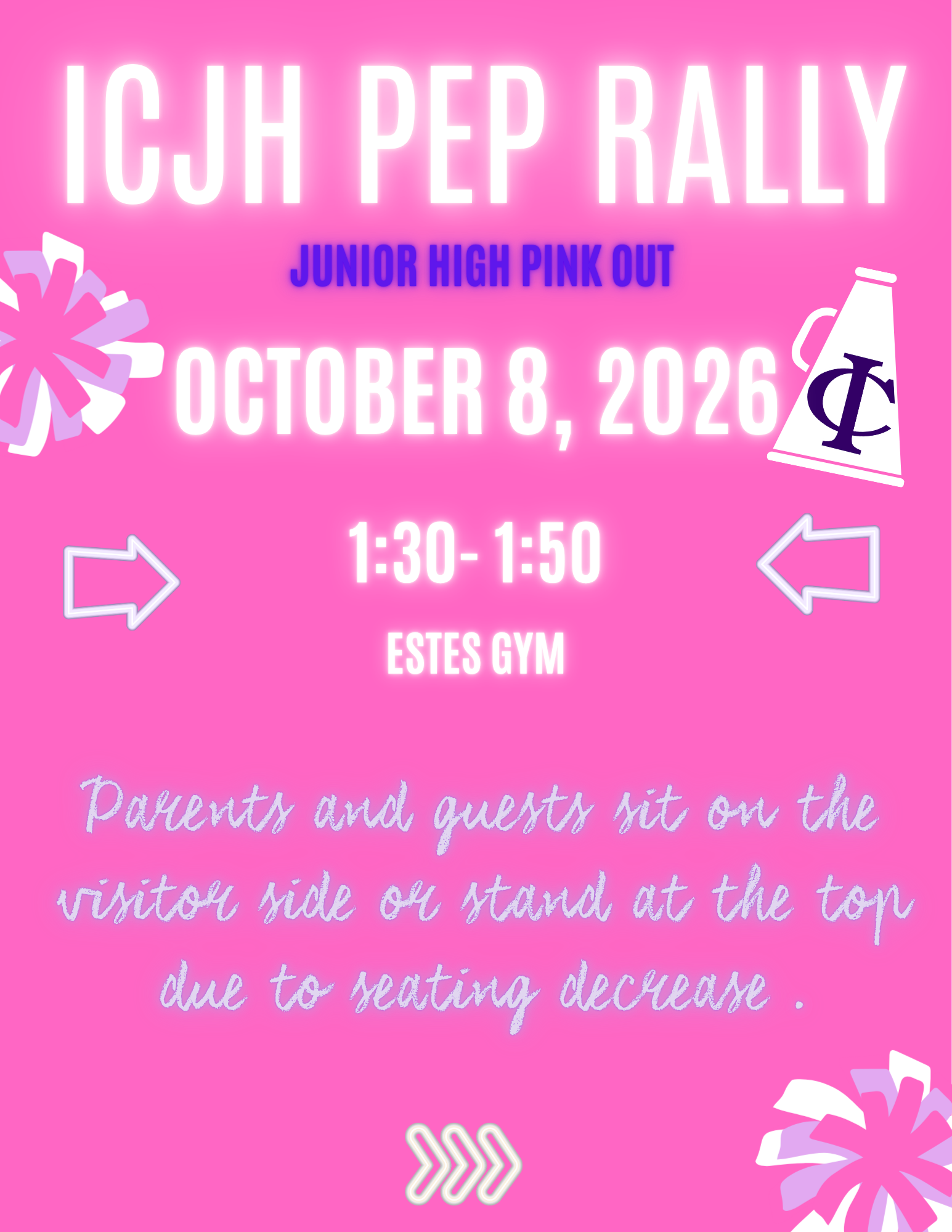 Jr High Pink Out Pep Rally