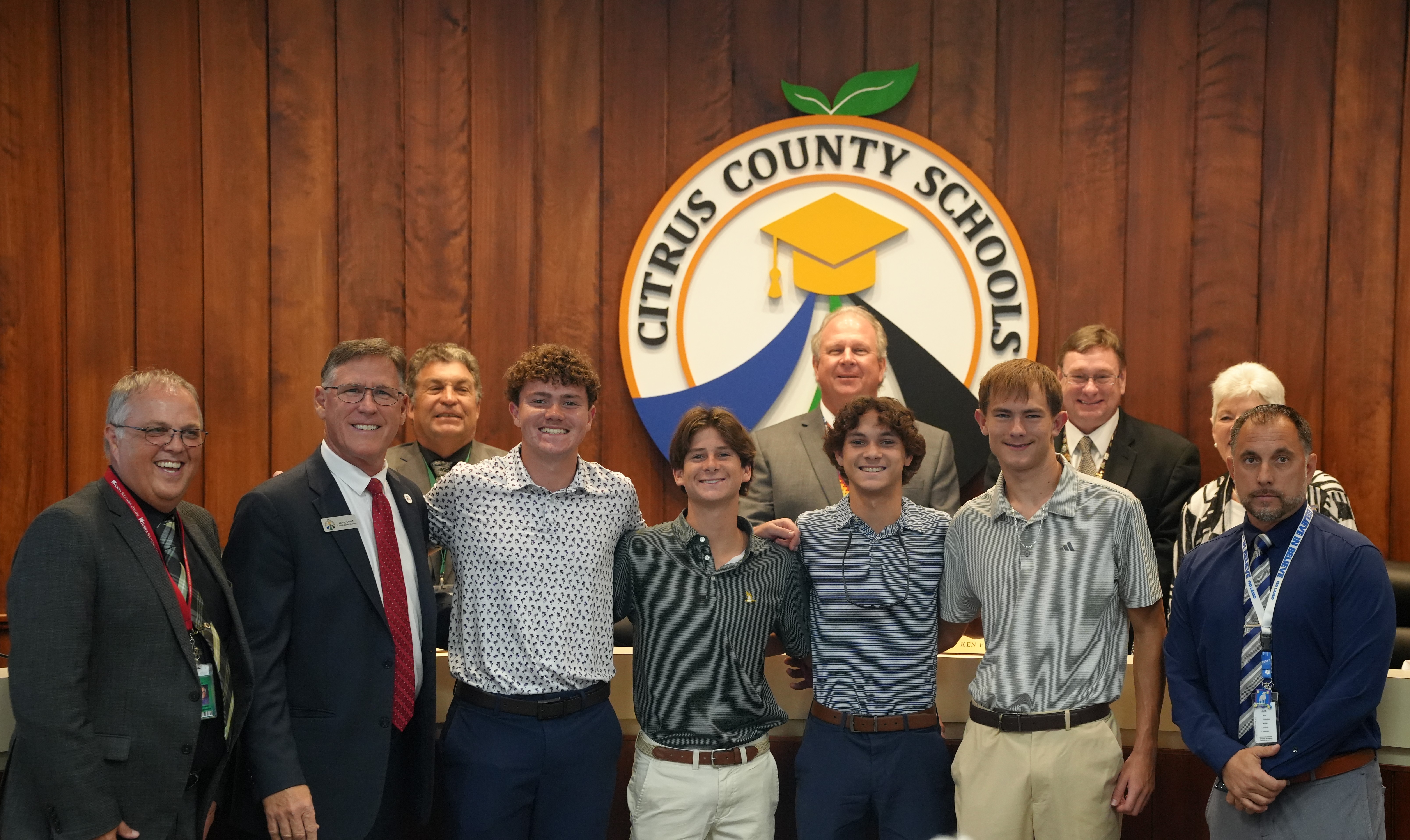 Superintendent and School Board Recognize Student Athletes