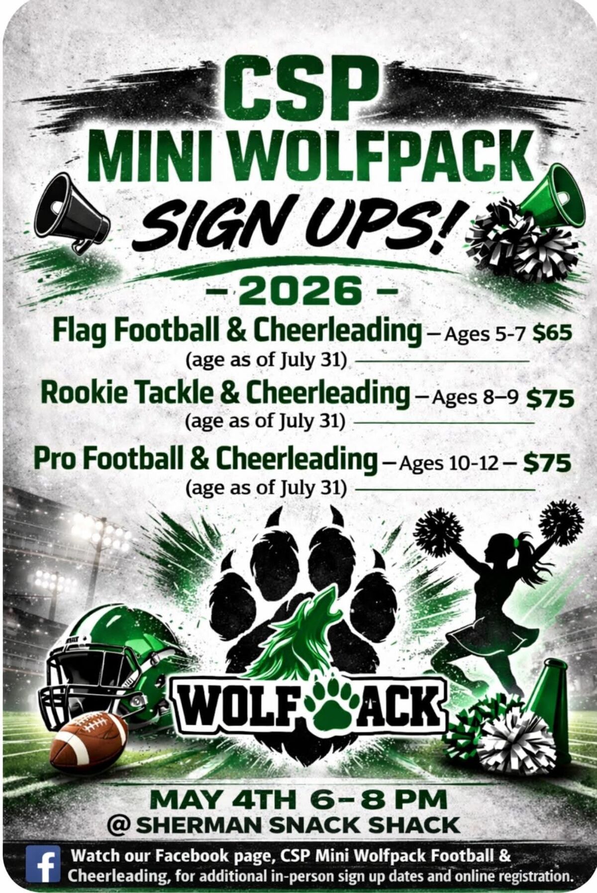 CSP Mini Wolfpack Sign Ups!