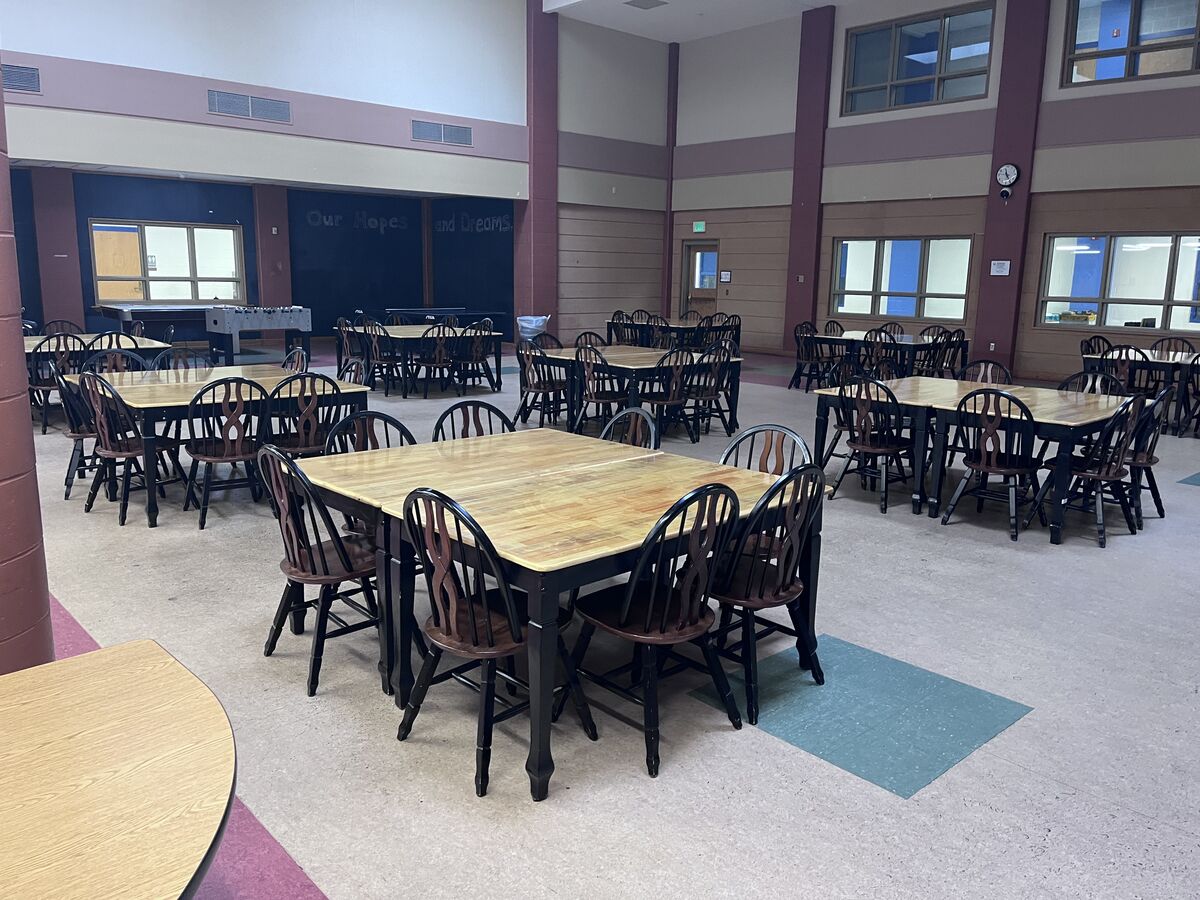 Cafeteria space for students at Doane Stuart