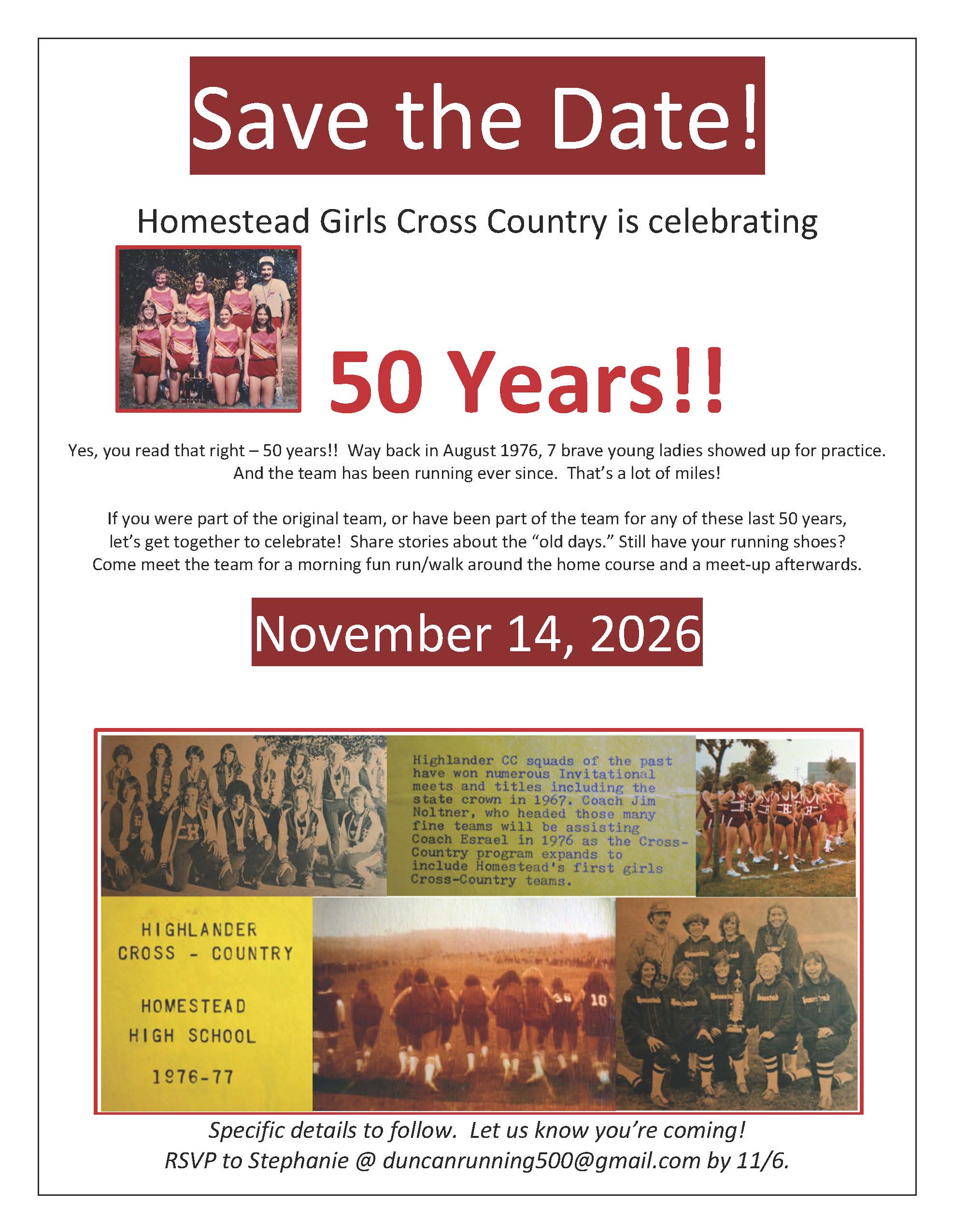 HHS Girls Cross Country Celebrates 50 Years 👟