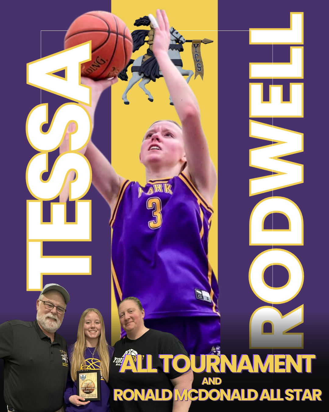 Tessa Rodwell All Tournament & Ronald MCDonald teams