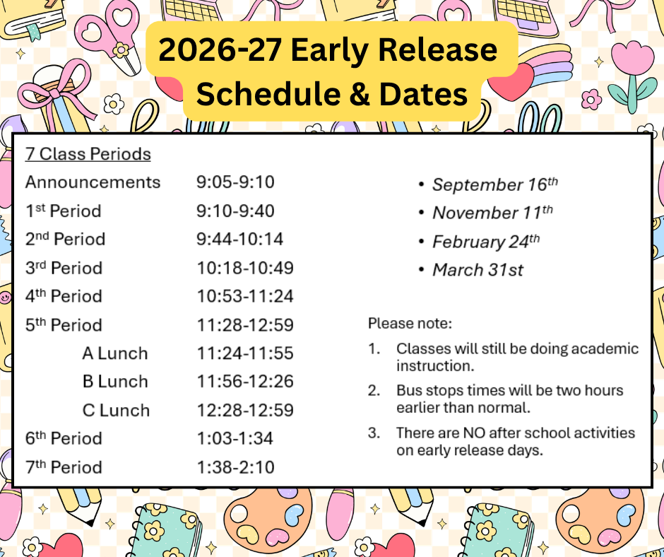 📣Quick Reminder: Tomorrow is Early Release Day! ⏰Wednesday, September 16th!📣