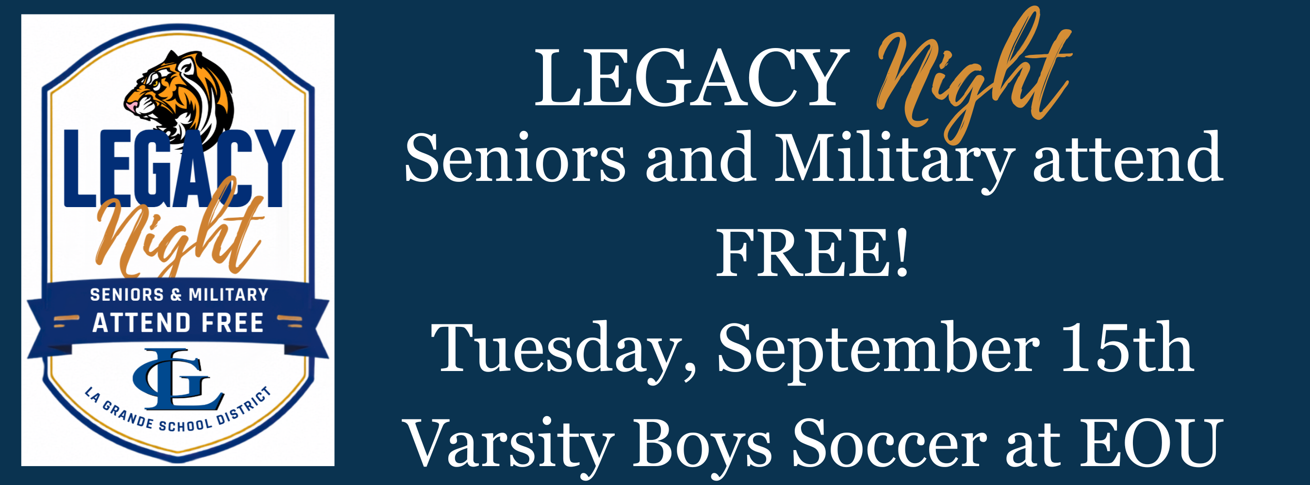 Legacy Night tonight!!