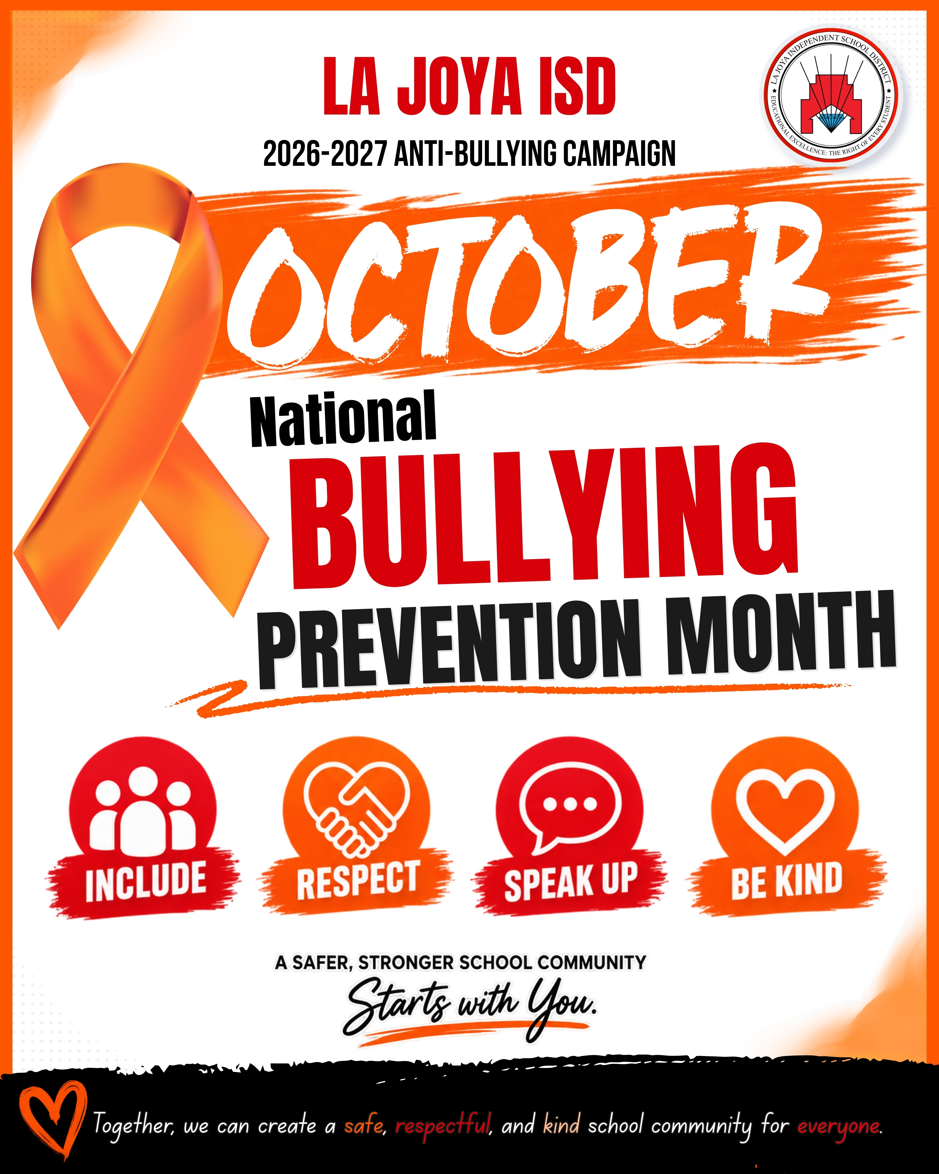 🧡 October is National Bullying Prevention Month!
