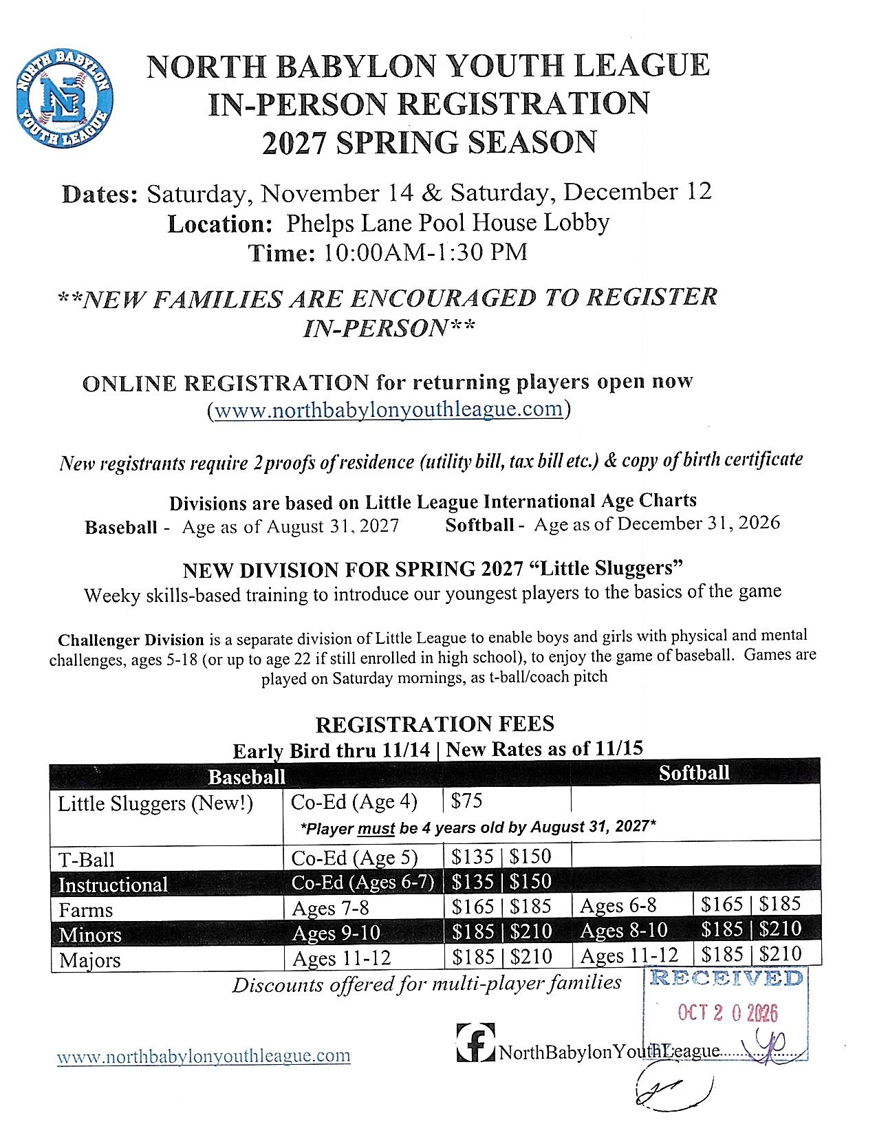 Little League Registration
