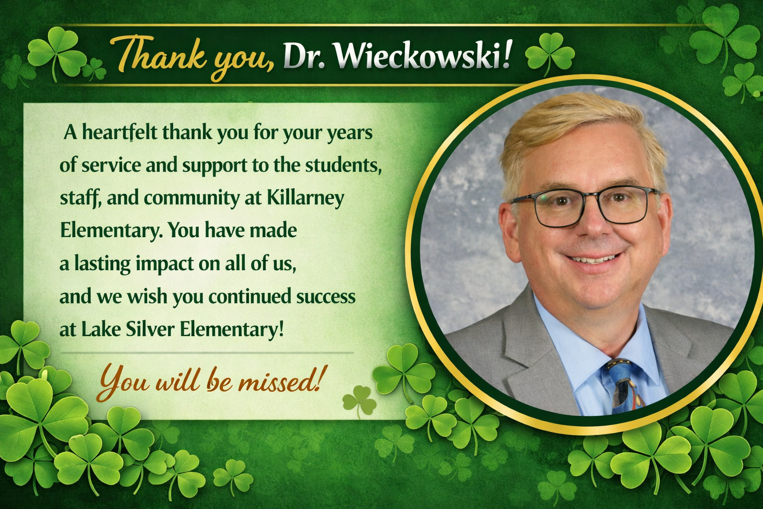 Thank you, Dr. Wieckowski!