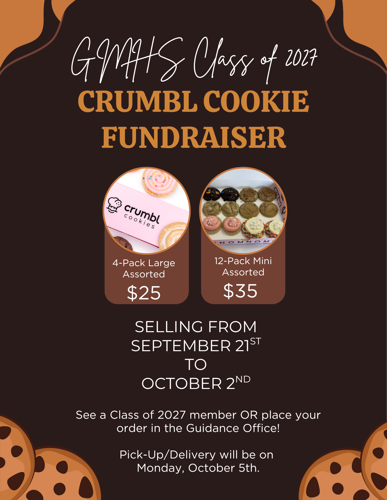 Class of 2027 Crumbl Cookie Fundraiser!