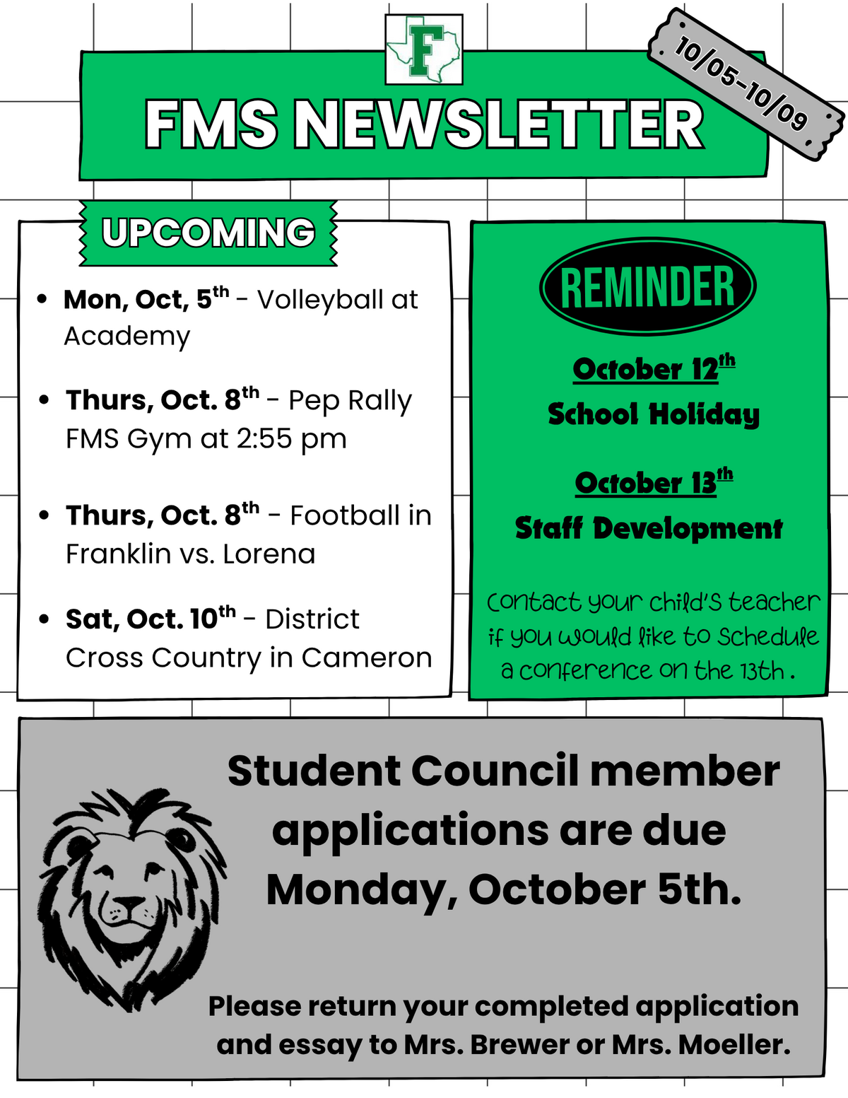 FMS Newsletter Week of 10/05