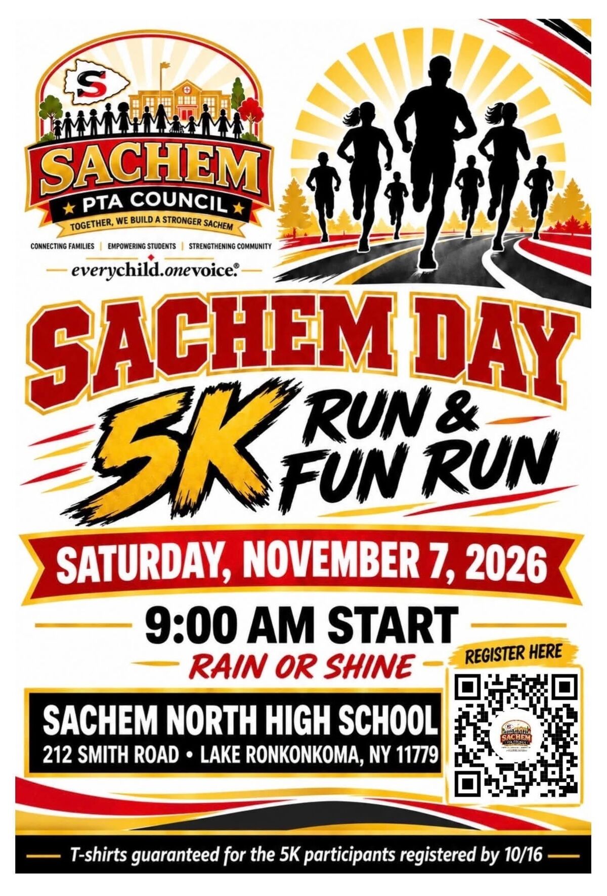 Sign Up Today: Sachem Day 5K on November 7