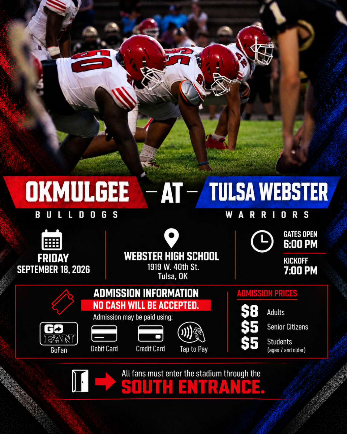Game Day - At Tulsa Webster 
