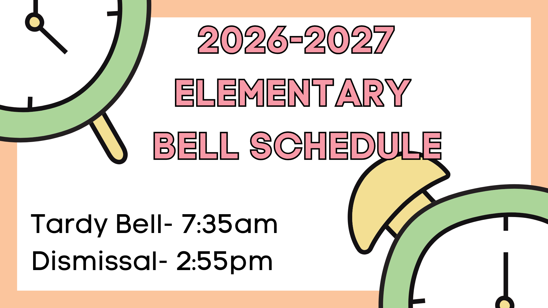New School Beginning and Ending Times