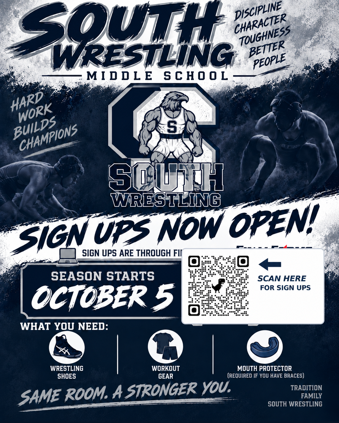 🤼 SOUTH WRESTLING SIGN-UPS ARE NOW OPEN! 🤼