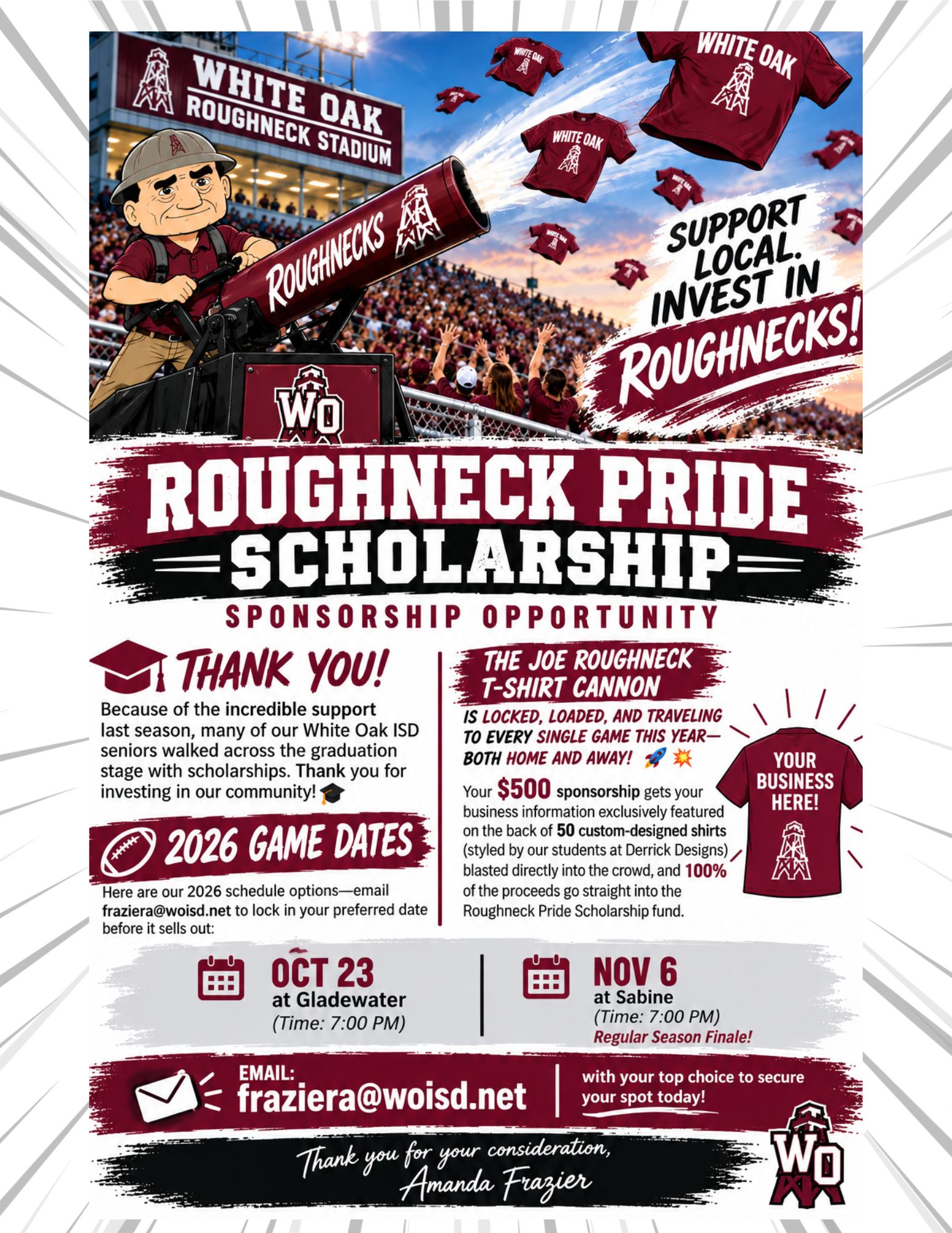 A Great Opportunity to Invest in our Roughnecks!