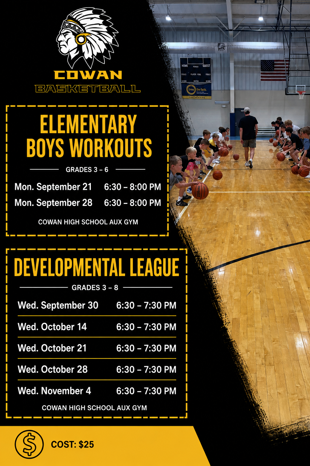 Cowan Basketball Fall Youth Opportunities