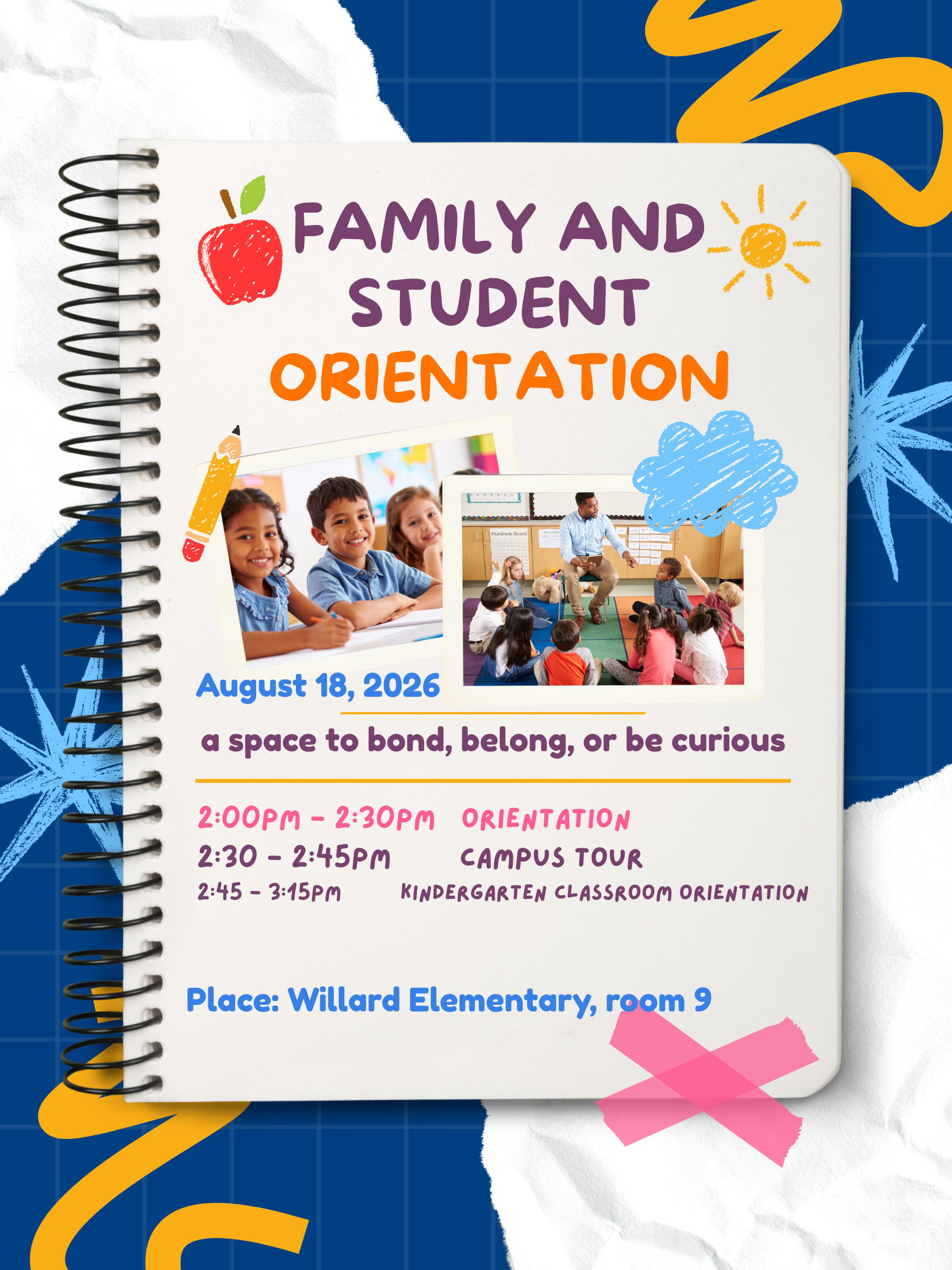 Willard Family and Student Orientation - August 18