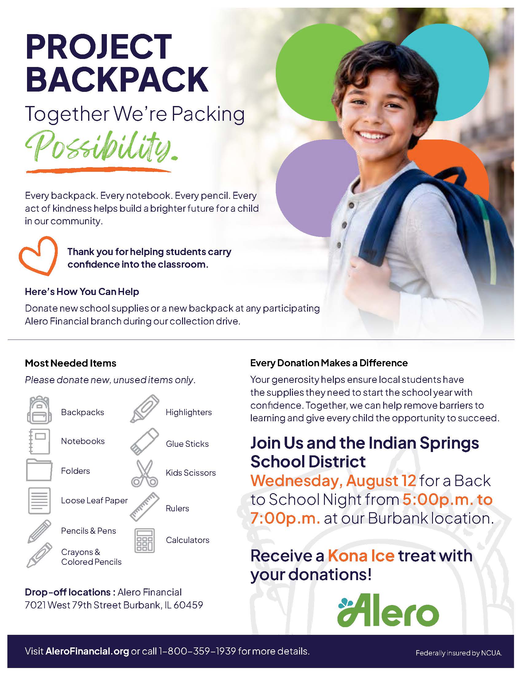 Project Back to School Night- Alero & ISD #109 