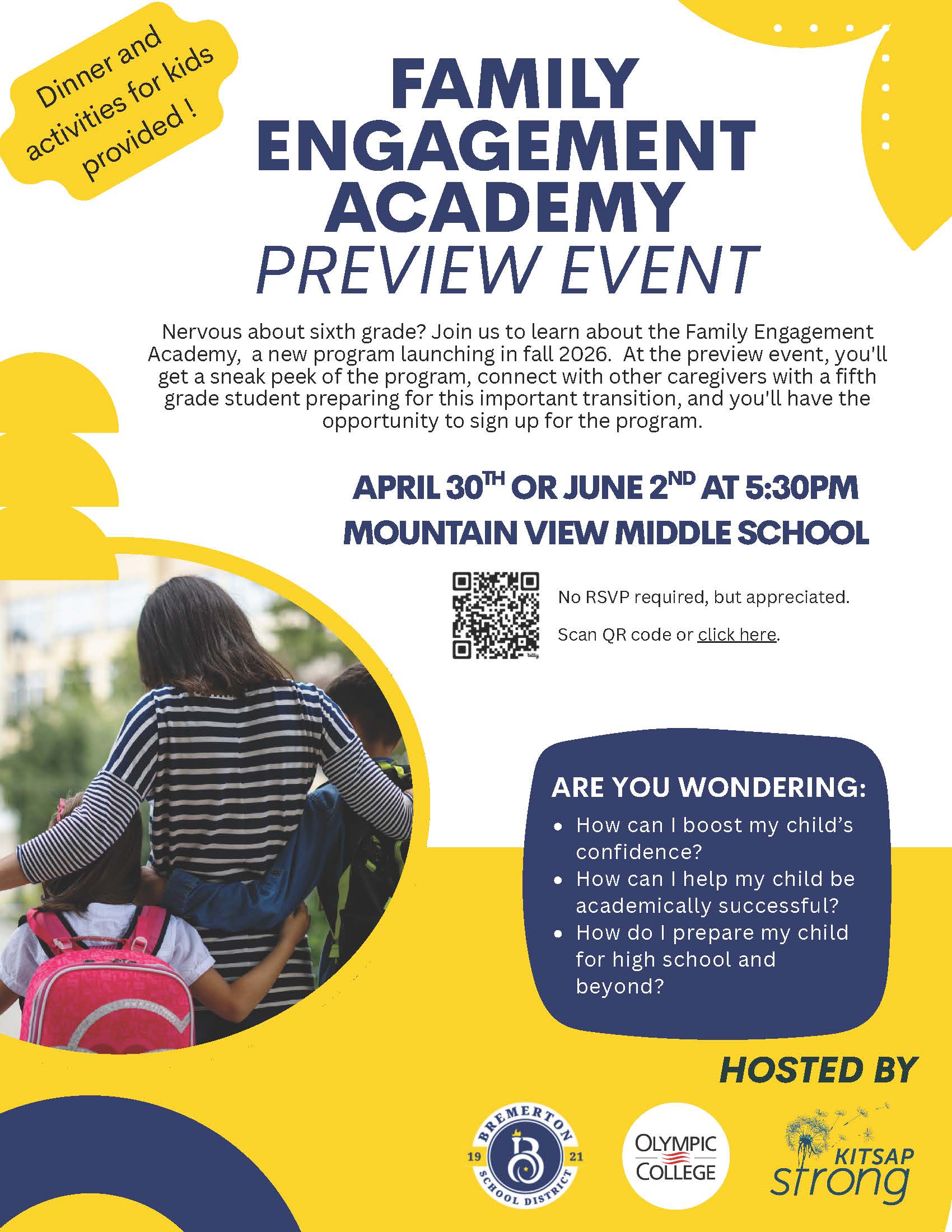 Family Engagement Academy Preview Event: June 2 (before the open house!)