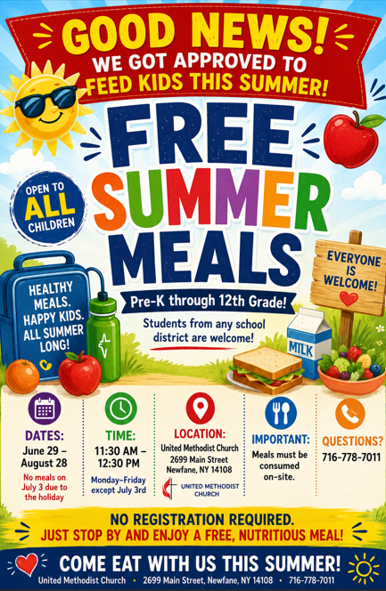 🍎 Free Summer Meals for Kids! ☀️