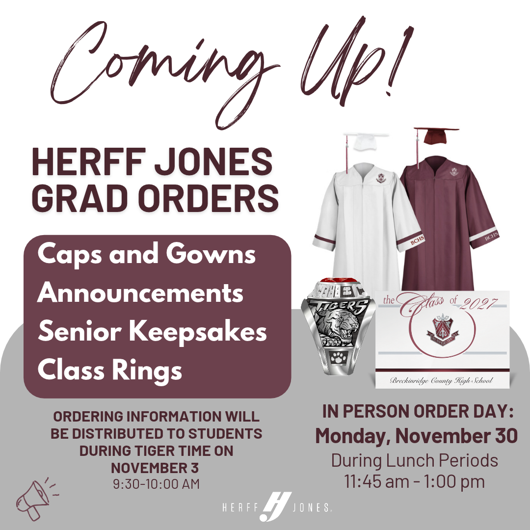 Graduation Cap and Gown Ordering!