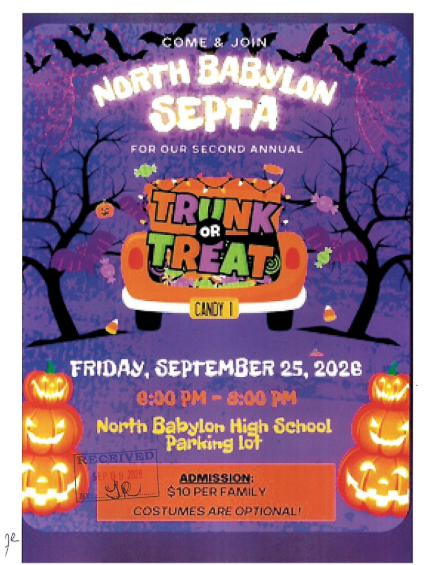 Trunk or Treat 9/25/26 6-8pm at NBHS (Back of School)