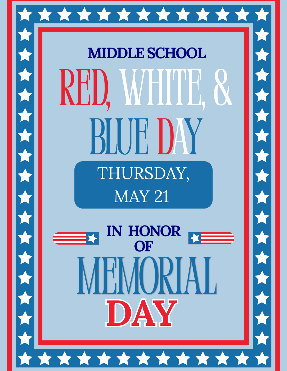 MS Student Council Presents: Red, White & Blue Day 
