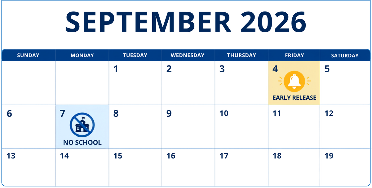 Reminder: Early Release & No School