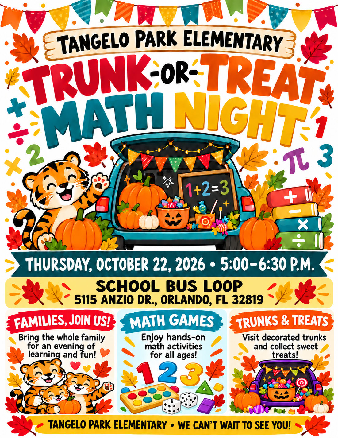 Join Us for Trunk-or-Treat Math Night!