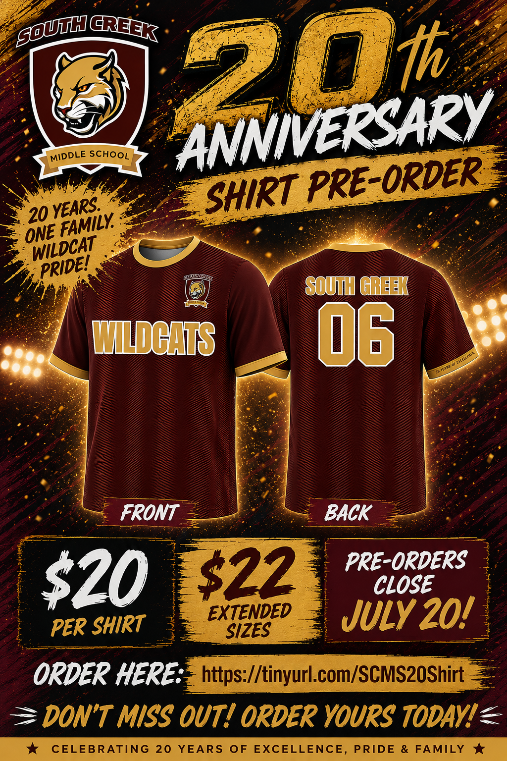 20th Anniversary Shirts