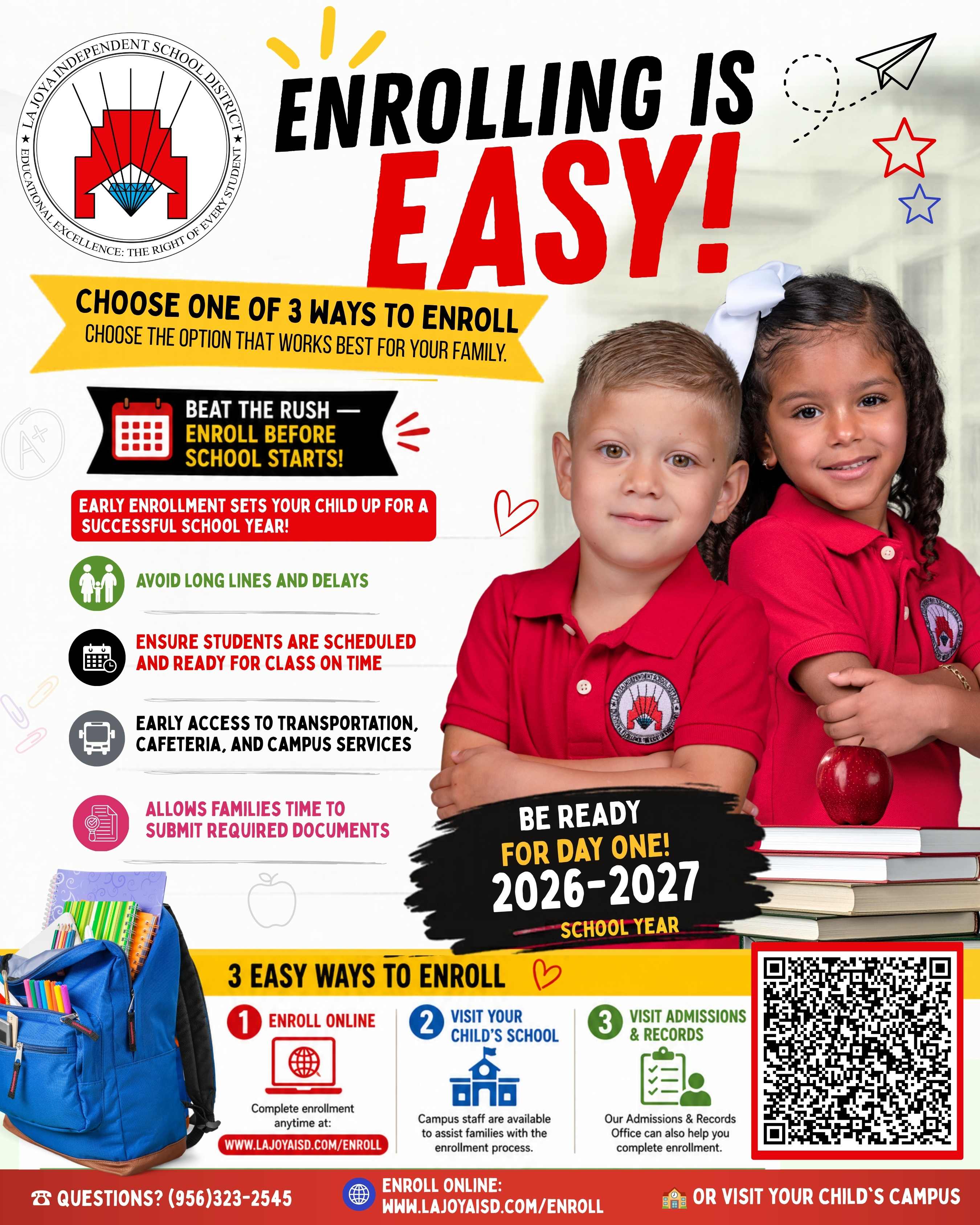 📚✨ Ready for a successful school year? It starts with enrollment!