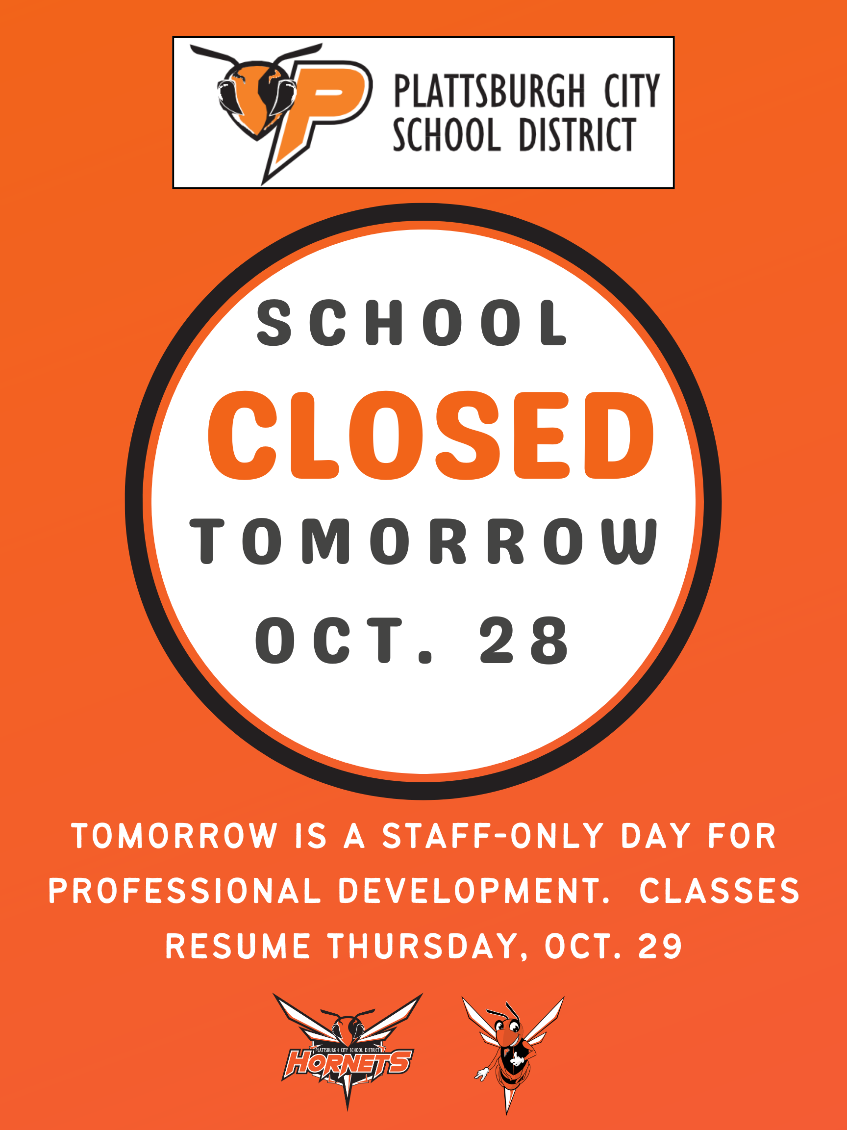 No School Tomorrow 10/28/2026