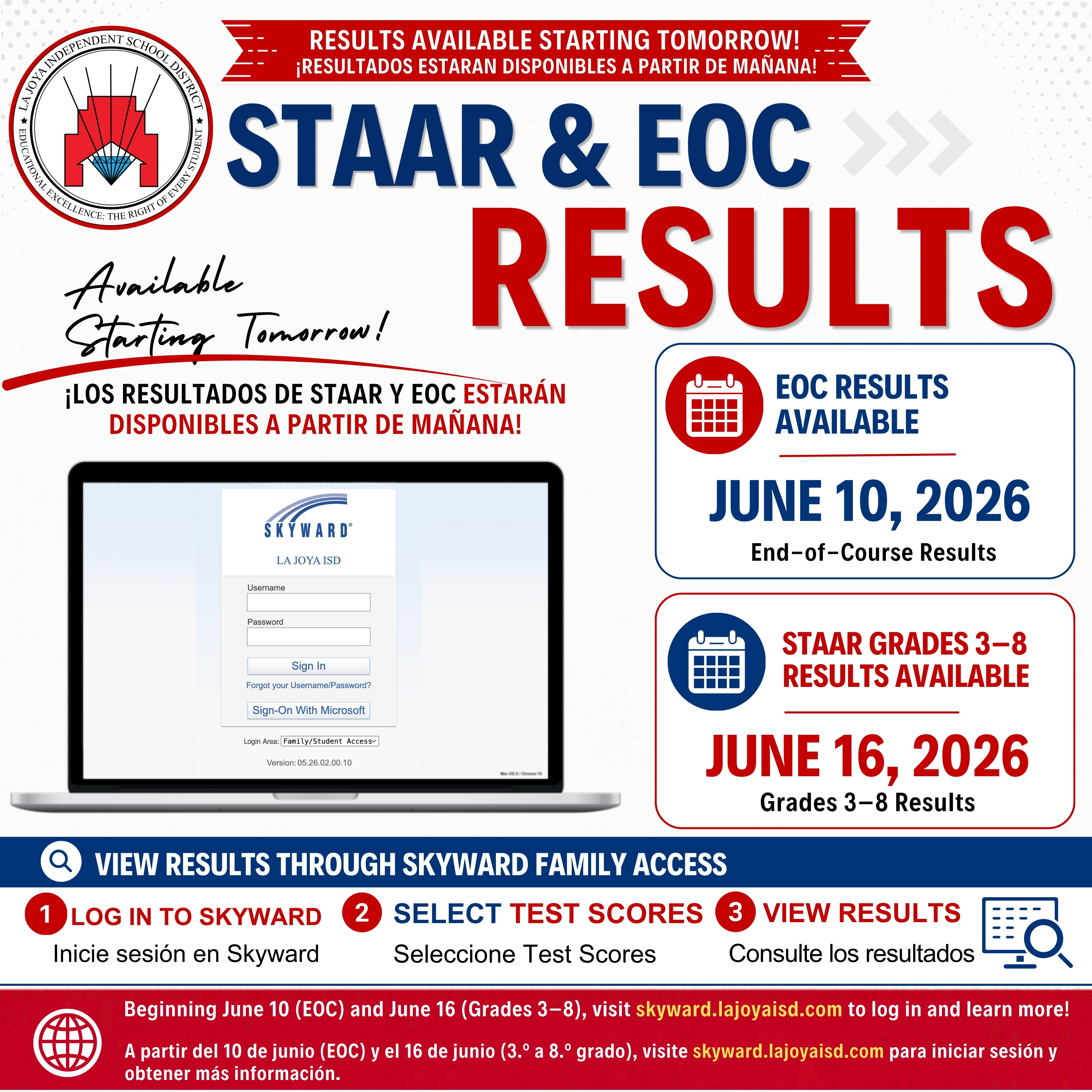 📢📚 STAAR & EOC Results Available Soon! 📚📢