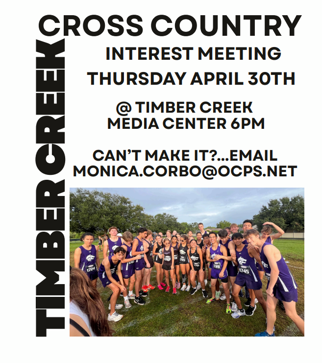 Cross Country Interest Meeting: April 30