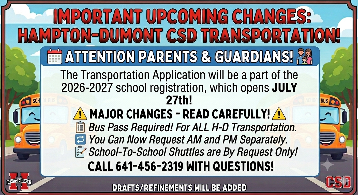 2026-2027 Transportation Changes